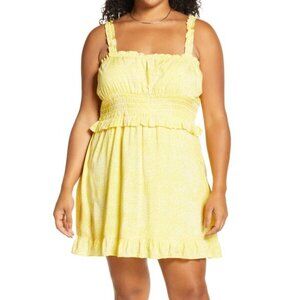 BP Women ruffle Dress BNWOT yellow pink mini sundress